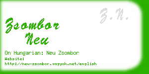 zsombor neu business card